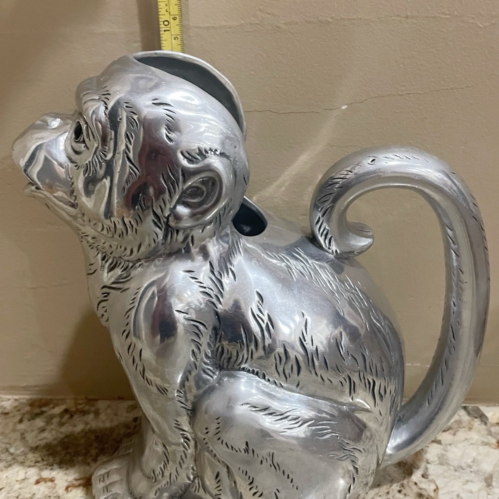Arthur Court Designs Aluminum Monkey Pitcher 2003 - Picture 11 of 13